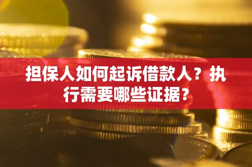 济南担保人如何起诉借款人？执行需要哪些证据？