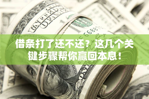 济南借条打了还不还？这几个关键步骤帮你赢回本息！