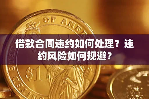 济南借款合同违约如何处理？违约风险如何规避？