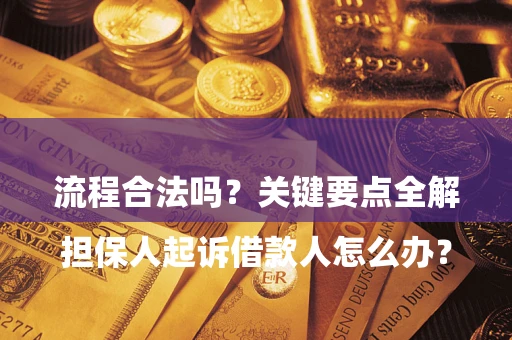 济南

担保人起诉借款人怎么办？流程合法吗？关键要点全解析
